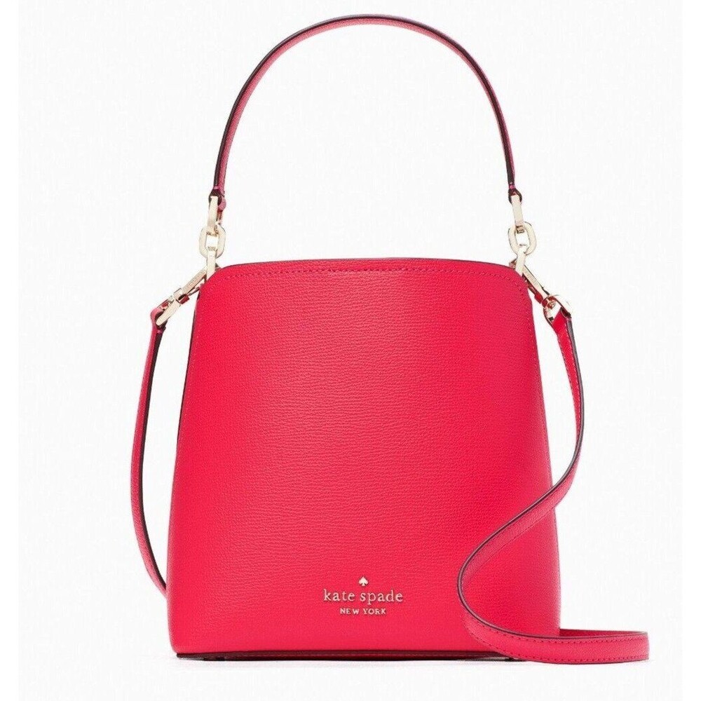 New Kate Spade Darcy Small Bucket bag Refined Grain Leather Bikini Pink